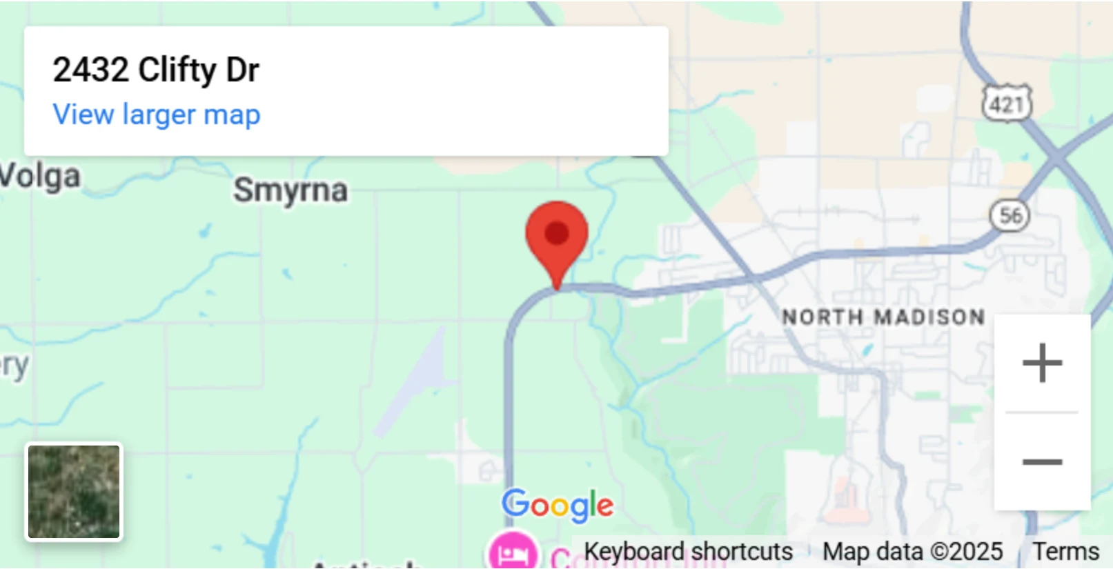 Clifty Falls Google Map